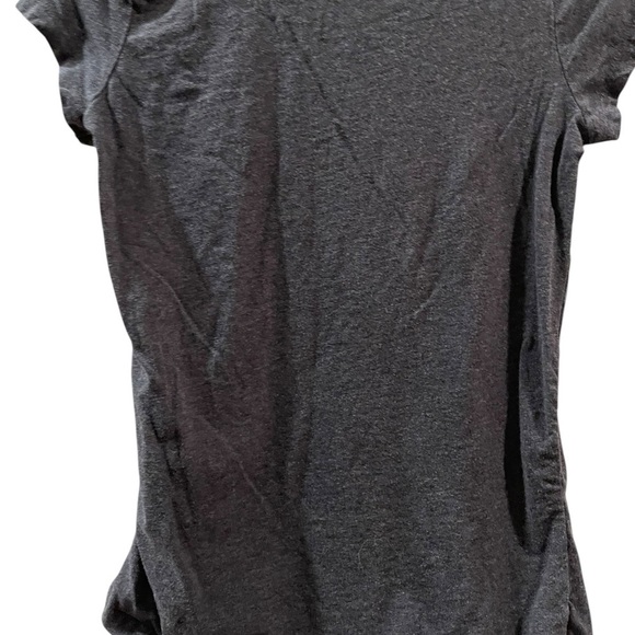Ambiance Maternity Women’s Top Gray Short Sleeve Shirt Ruched Sides Size: Large - Picture 6 of 6